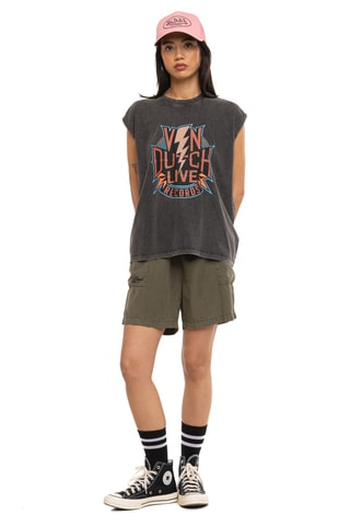 Camiseta Record - Gris y naranja