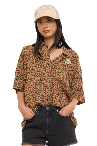 Chemisier oversize Bestial - Marron et noir