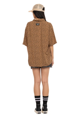 Chemisier oversize Bestial - Marron et noir