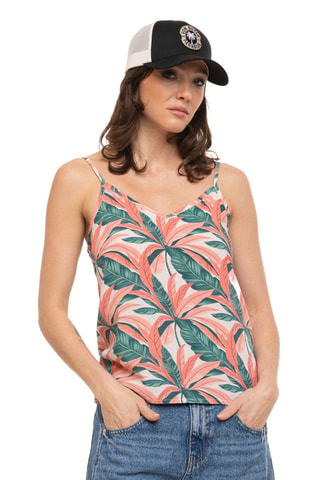 Top Pastel - Orange et vert