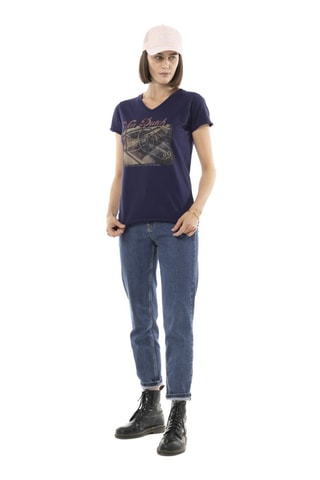 T-shirt Vintage - Bleu et rose
