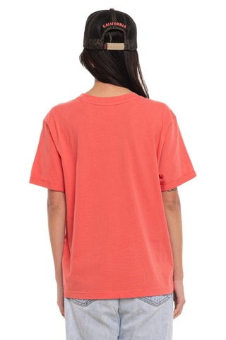 T-shirt regular Wash - Corail et jaune