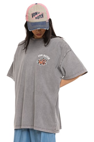 T-shirt relaxed Hand - Blanc et gris