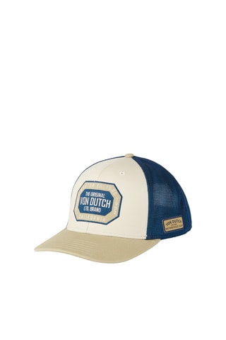 Casquette bi-matière Semi - Beige et jaune