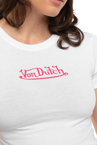 Crop top Rud - Blanc et rose