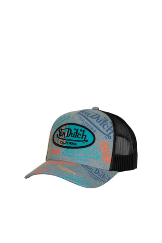 Casquette bi-matière Café - Bleu et noir