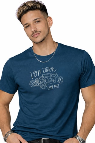 T-shirt regular Log6 - Blanc et bleu