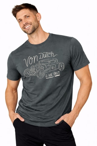 T-shirt regular Log6 - Anthracite et blanc