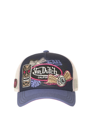Gorra bimateria Patches - Azul y violeta