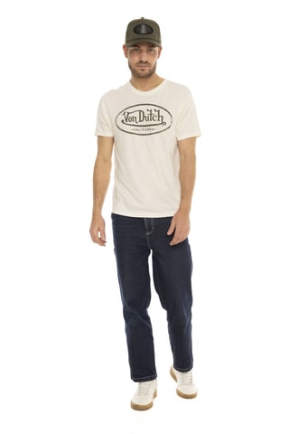 T-shirt regular Brad - Blanc et kaki