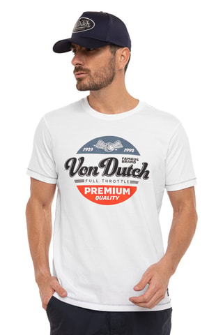 T-shirt regular Full - Blanc et bleu