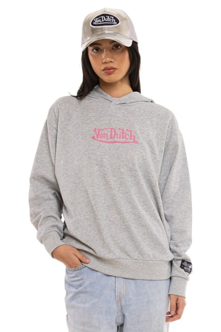 Sweat à capuche Lova - Gris et rose