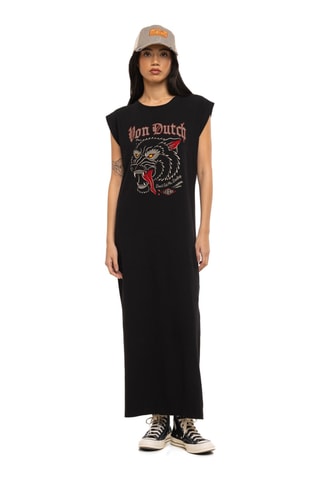 Robe longue South - Gris et noir