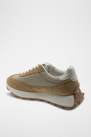 Leren Sneakers - Camel