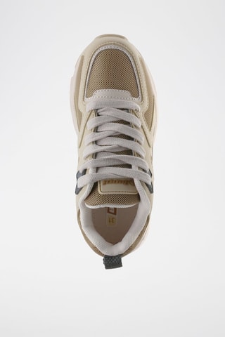Sneakers - Beige, blauw en bruin