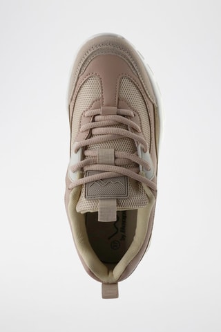 Platform Sneakers - Wit en roze