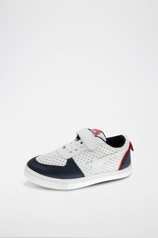 Sneakers - Wit - Rood, blauw en wit