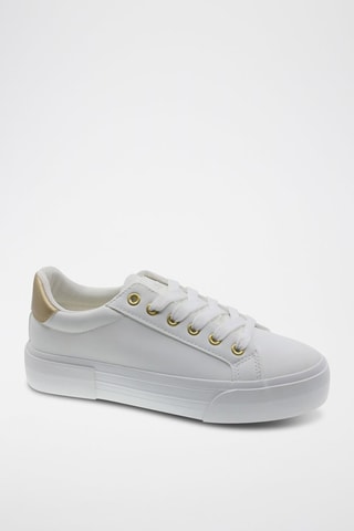 Sneakers - Wit - Goudkleurig en wit