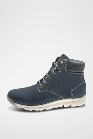 Leren Enkellaarzen - Blauw - Blauw