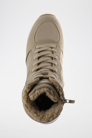 Hoge Gevoerde Sneakers - Beige