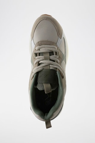 Sneakers - Wit, beige en blauw