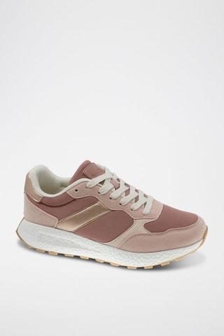 Sneakers - Wit, bruin en roze