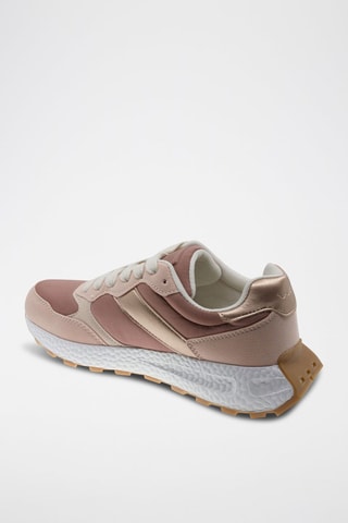 Sneakers - Wit, bruin en roze