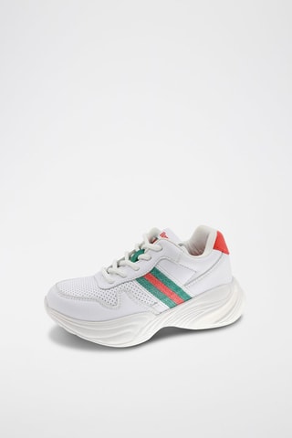 Sneakers - Groen, wit en rood