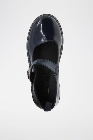 Mary Janes met Plateauzool - Blauw