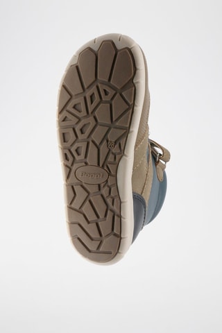 Baskets montantes - Noir, beige et bleu