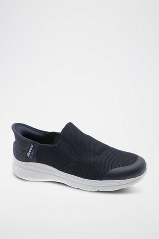 Slip-ons - Wit en blauw