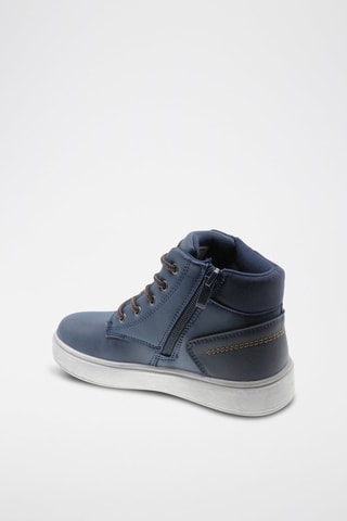 Baskets montantes - Bleu et marron