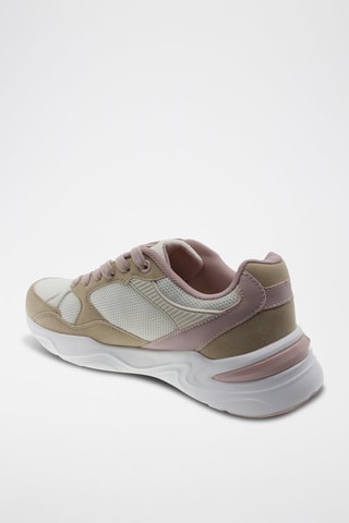 Baskets - Blanc, beige et rose