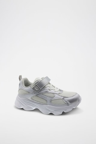 Sneakers - Wit, zilverkleurig en grijs