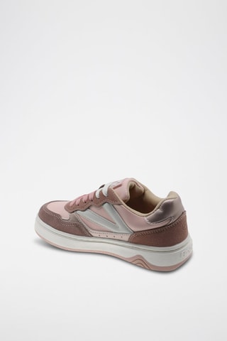 Sneakers - Wit, bruin en roze
