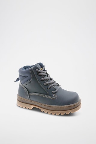 Enkellaarzen - Beige en blauw