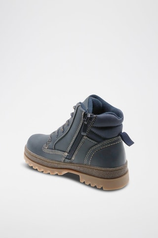 Enkellaarzen - Beige en blauw