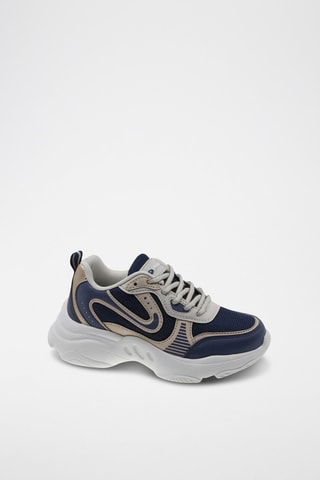 Sneakers - Blauw en goudkleurig