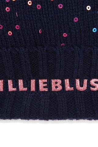 Gorro con borla - Azul marino - Billieblush