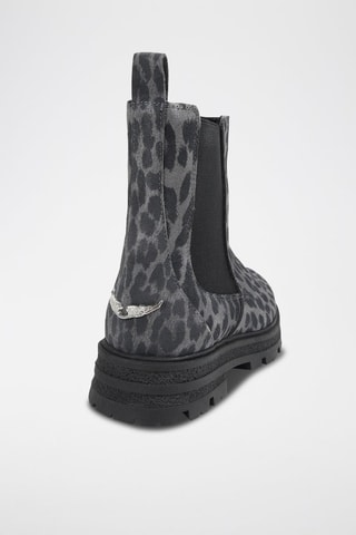 Botines Chelsea de piel de serraje nobuk - Gris oscuro - Zadig
