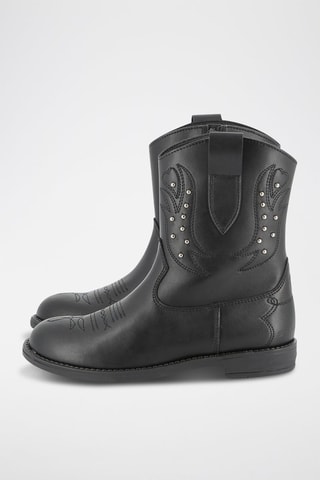 Botines de piel - Negro