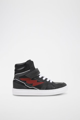 Zapatillas altas de piel - Negro - Zadig