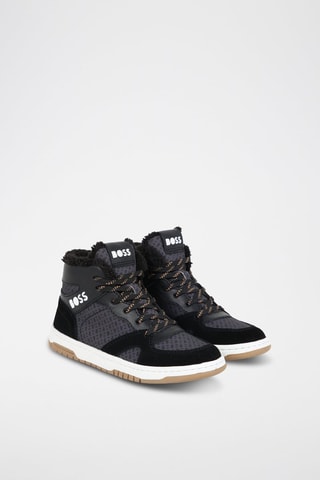 Zapatillas altas forradas - Negro y blanco - Boss