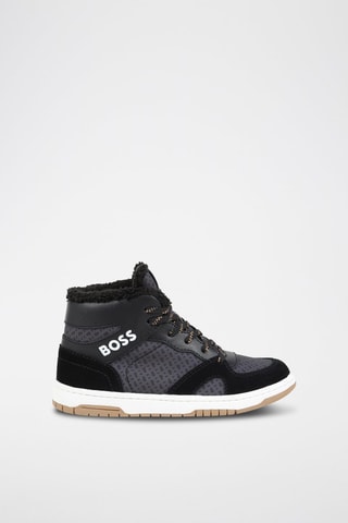 Zapatillas altas forradas - Negro y blanco - Boss