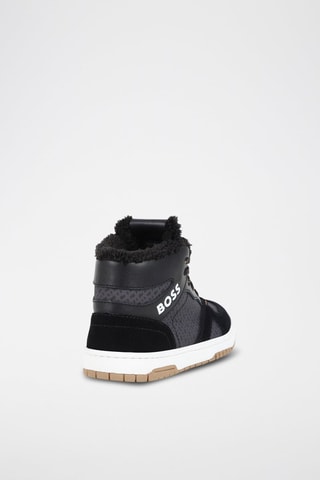 Zapatillas altas forradas - Negro y blanco - Boss