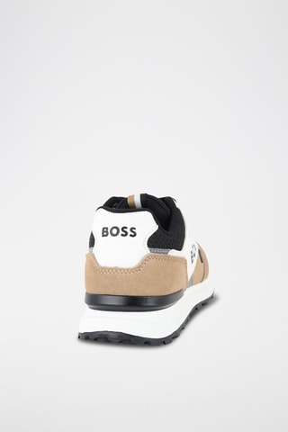 Zapatillas de piel - Beige y blanco - Boss