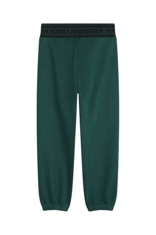 Pantalón de chándal de algodón orgánico - Verde oscuro - Karl Lagerfeld