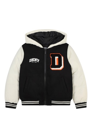 Teddy con capucha - Negro y blanco - DKNY