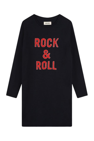 Vestido jersey de lana y cachemir - Negro - Zadig