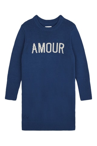 Vestido jersey de lana - Azul marino - Zadig